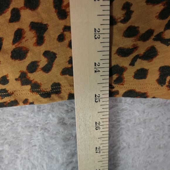 NEW We The Free People Shirt Womens Small Brown Cheetah Animal Oversized NWT $58 - Picture 8 of 11